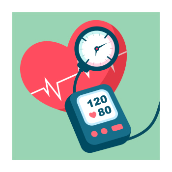 Illustration of blood pressure monitor